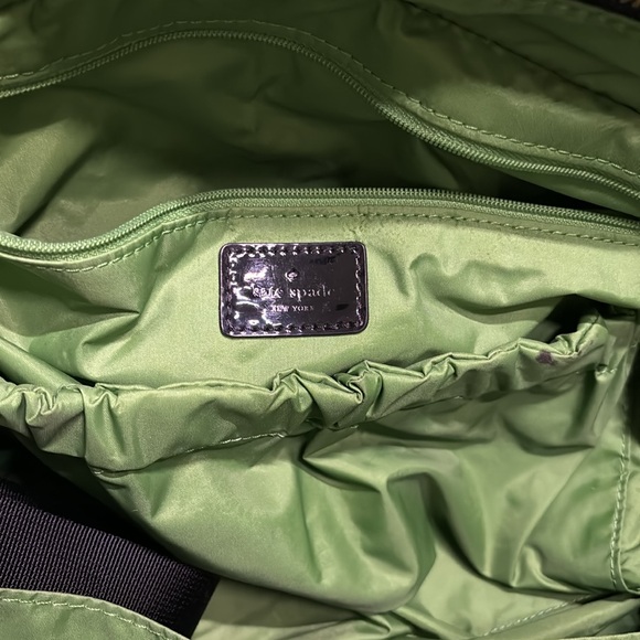 EUC Kate Spade Nylon traveling bag! Two drawstring pockets outside! - Picture 9 of 12